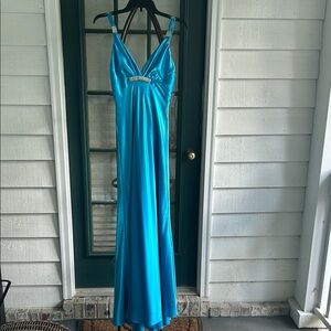 VTG 1990s Jessica McClintock for Gunne Sax Blue Evening Gown size 1/2 Junior